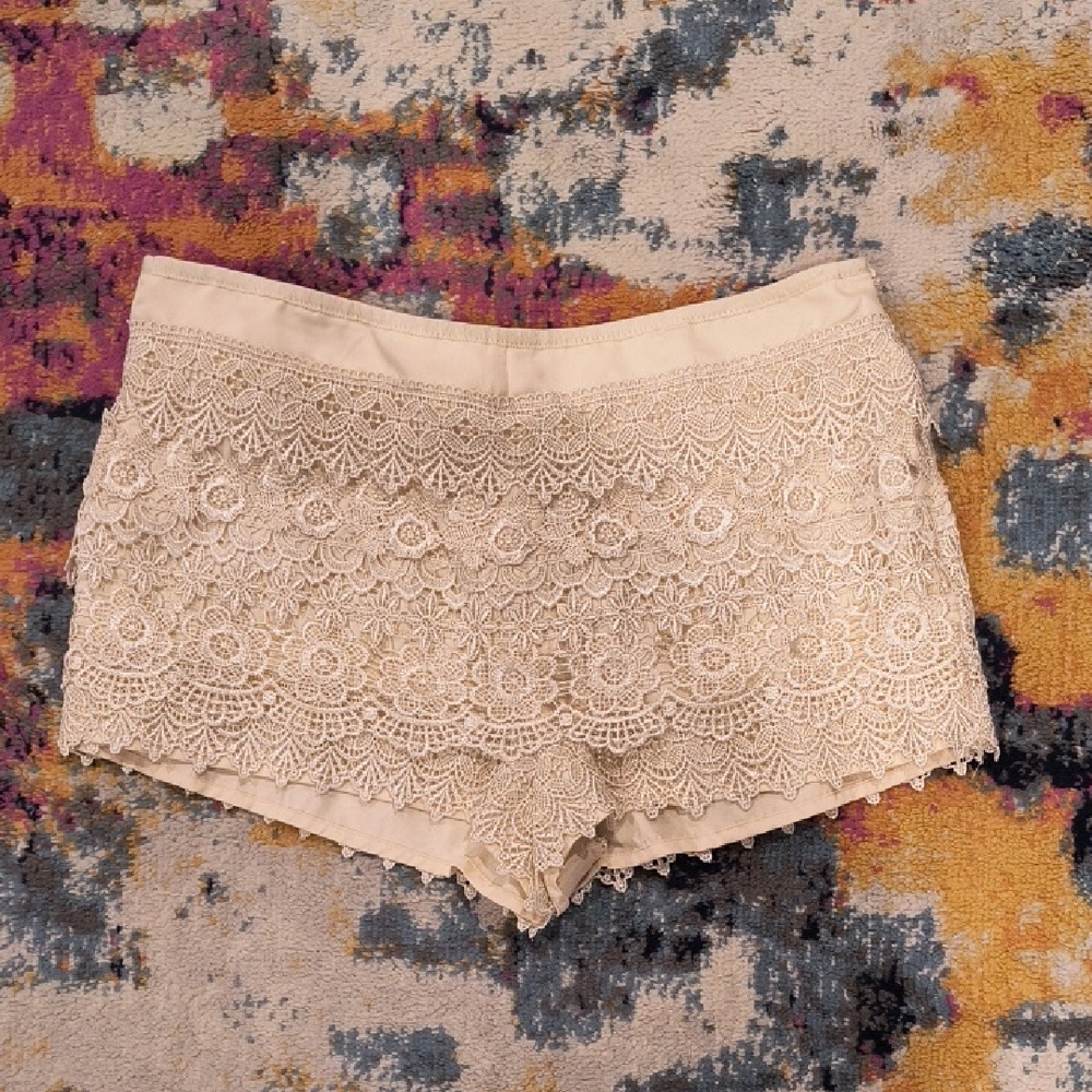 Sans Souci Cream Lace Women's Shorts Fairy Fairycore Cottagecore